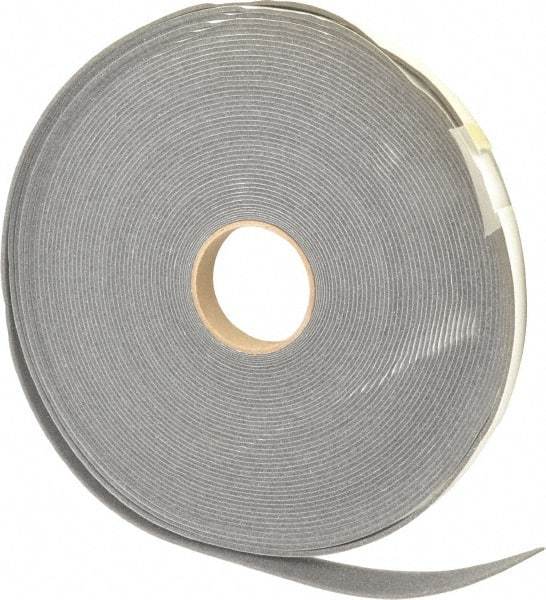 Made in USA - 1/8" Thick x 1" Wide x 100' Long Gray Open Cell Polyurethane Foam Rubber Roll - Stock Length, Adhesive Back, 1.8 to 2.2 Lb/Cu Ft Density, -20°F to 160°F - Apex Tool & Supply