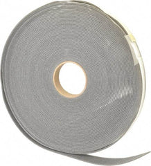 Made in USA - 1/8" Thick x 1" Wide x 100' Long Gray Open Cell Polyurethane Foam Rubber Roll - Stock Length, Adhesive Back, 1.8 to 2.2 Lb/Cu Ft Density, -20°F to 160°F - Apex Tool & Supply