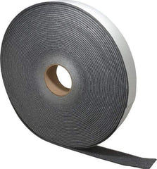Made in USA - 3/16" Thick x 2" Wide x 100' Long Gray Open Cell Polyurethane Foam Rubber Roll - Stock Length, Adhesive Back, 1.8 to 2.2 Lb/Cu Ft Density, -20°F to 160°F - Apex Tool & Supply