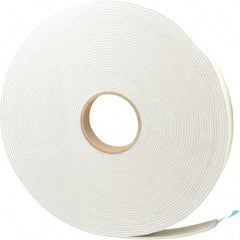 Made in USA - 1/8" Thick x 1" Wide x 75' Long Gray Closed Cell PVC Foam Rubber Roll - Stock Length, Adhesive Back, 8 Lb/Cu Ft Density, -20°F to 130°F - Apex Tool & Supply