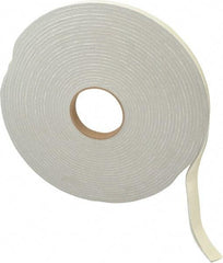 Made in USA - 3/16" Thick x 3/4" Wide x 30' Long Gray Closed Cell PVC Foam Rubber Roll - Stock Length, Adhesive Back, 8 Lb/Cu Ft Density, -20°F to 130°F - Apex Tool & Supply