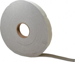Made in USA - 3/16" Thick x 1" Wide x 30' Long Gray Closed Cell PVC Foam Rubber Roll - Stock Length, Adhesive Back, 8 Lb/Cu Ft Density, -20°F to 130°F - Apex Tool & Supply