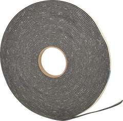 Made in USA - 1/8" Thick x 2" Wide x 100' Long Gray Open Cell Polyurethane Foam Rubber Roll - Stock Length, Adhesive Back, 1.8 to 2.2 Lb/Cu Ft Density, -20°F to 160°F - Apex Tool & Supply