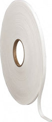 Made in USA - 50' x 3/8" x 3/16" White Polyethylene Foam Roll - Apex Tool & Supply