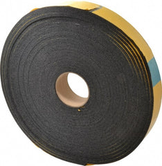 Made in USA - 50' x 2" x 1/4" Black Natural Foam Roll - Apex Tool & Supply