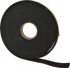 Made in USA - 25' x 1" x 5/16" Black Natural Foam Roll - Apex Tool & Supply