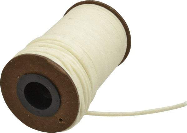 Made in USA - 1/8" x 85' Spool Length, PTFE/Synthetic Fiber Compression Packing - 1,500 Max psi, -80 to 450° F, White - Apex Tool & Supply