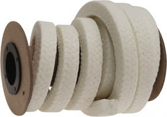 Made in USA - 1/2" x 6.9' Spool Length, PTFE/Synthetic Fiber Compression Packing - Apex Tool & Supply