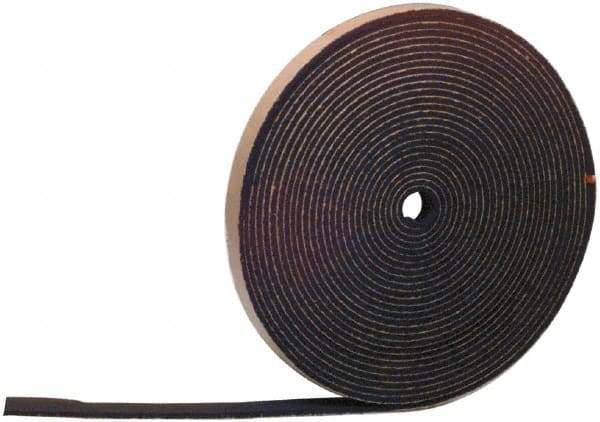 Made in USA - 2" Wide x 1/32" Thick, Adhesive Backed Gasketing Roll - 40 to 60 Durometer, 33 Lb per Cubic' Min Density - Apex Tool & Supply