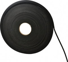 Made in USA - 50' x 1/2" x 1/4" Black Neoprene-Blend Spring Roll - Apex Tool & Supply