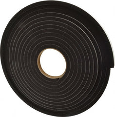Made in USA - 25' x 1/2" x 3/8" Black Neoprene-Blend Spring Roll - Apex Tool & Supply