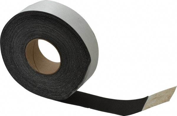 Made in USA - 1/16" Thick x 2" Wide x 50' Long Black Closed Cell Neoprene-Blend Spring Rubber Roll - Stock Length, Adhesive Back, 8 to 11 Lb/Cu Ft Density, -40°F to 158°F - Apex Tool & Supply