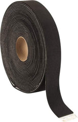 Made in USA - 3/16" Thick x 2" Wide x 50' Long Black Closed Cell Neoprene-Blend Spring Rubber Roll - Stock Length, Adhesive Back, 8 to 11 Lb/Cu Ft Density, -40°F to 158°F - Apex Tool & Supply