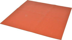 Made in USA - 12" Long, 12" Wide, Silicone Foam Rubber Foam Sheet - Orange-Red, -103 to 450°F, Plain Backing, Stock Length - Apex Tool & Supply