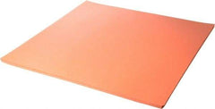Made in USA - 12" Long, 12" Wide, Silicone Foam Rubber Foam Sheet - Orange-Red, -103 to 450°F, Plain Backing, Stock Length - Apex Tool & Supply