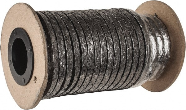 Made in USA - 3/16" x 30' Spool Length, Carbon Fiber Compression Packing - Apex Tool & Supply