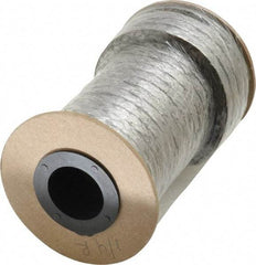 Made in USA - 1/4" x 28-1/2' Spool Length, Carbon Fiber Compression Packing - 3,500 Max psi, -450 to 1200° F, Dark Gray - Apex Tool & Supply