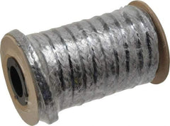 Made in USA - 5/16" x 14' Spool Length, Carbon Fiber Compression Packing - 3,500 Max psi, -450 to 1200° F, Dark Gray - Apex Tool & Supply