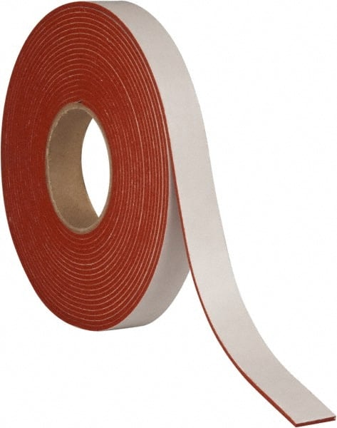 Made in USA - 30' x 3/4" x 3/32" Tan-Orange Silicone Foam Roll - Apex Tool & Supply