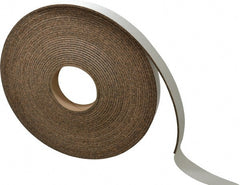 Made in USA - 1" Wide x 1/8" Thick, Adhesive Backed Gasketing Roll - Apex Tool & Supply