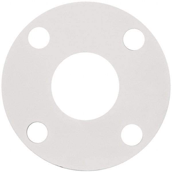 Made in USA - 2" Pipe, Flange Gasket - Gore-Tex GR, White, 1/16" Thick - Apex Tool & Supply