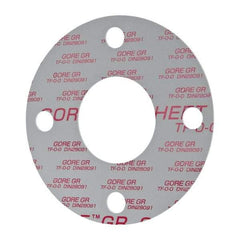 Made in USA - 2-1/2" Pipe, Flange Gasket - Gore-Tex GR, White, 1/16" Thick - Apex Tool & Supply