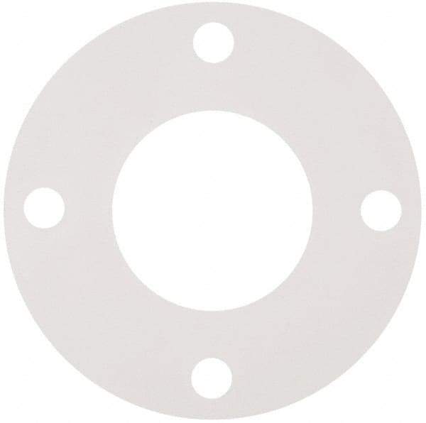 Made in USA - 3" Pipe, Flange Gasket - Gore-Tex GR, White, 1/16" Thick - Apex Tool & Supply