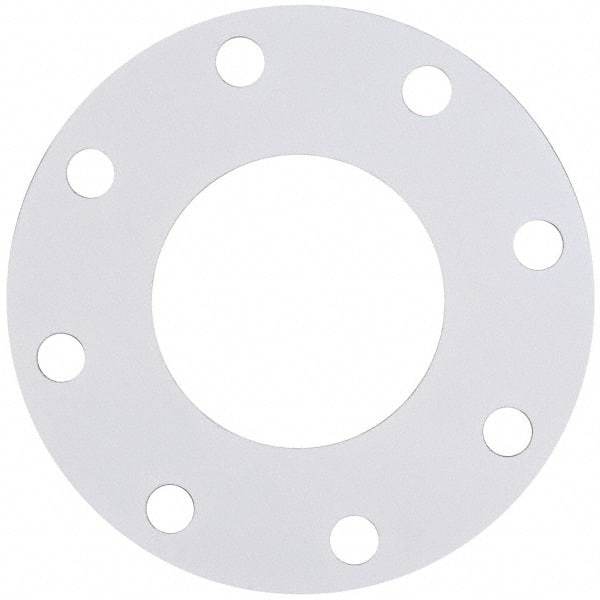 Made in USA - 4" Pipe, Flange Gasket - Gore-Tex GR, White, 1/16" Thick - Apex Tool & Supply