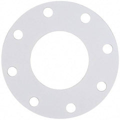 Made in USA - 4" Pipe, Flange Gasket - Gore-Tex GR, White, 1/16" Thick - Apex Tool & Supply