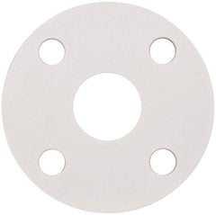Made in USA - 1-1/2" Pipe, Flange Gasket - Gore-Tex GR, White, 1/16" Thick - Apex Tool & Supply