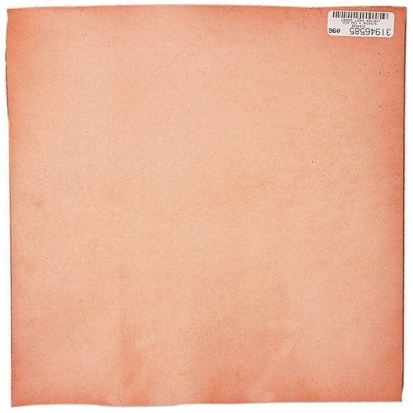 Made in USA - 12" Long x 12" Wide x 5/64" Thick, Leather Sheet Gasketing - Tan - Apex Tool & Supply