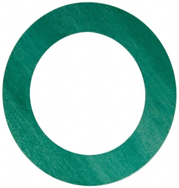 Made in USA - 4" Pipe, 4-1/2" ID x 6-7/8" OD Flange Gasket - Fiberglass/Aramid Fiber, Green/White, 1/8" Thick - Apex Tool & Supply