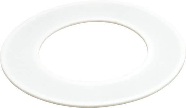 Made in USA - 4" Pipe, 4" ID x 6-7/8" OD Flange Gasket - PTFE, White, 3/32" Thick - Apex Tool & Supply