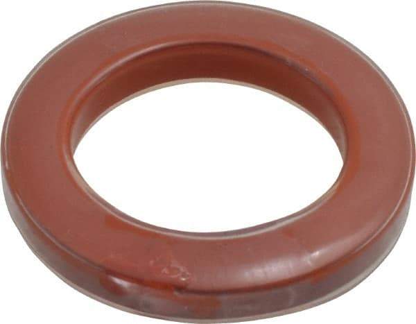 Made in USA - 7/8" ID x 1-3/8" OD Flange Gasket - PTFE, Red, 0.218" Thick - Apex Tool & Supply