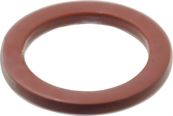Made in USA - 1-5/8" ID x 2-3/16" OD Flange Gasket - PTFE, Red, 1/4" Thick - Apex Tool & Supply