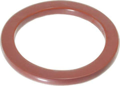 Made in USA - 2" ID x 2-5/8" OD Flange Gasket - PTFE, Red, 1/4" Thick - Apex Tool & Supply