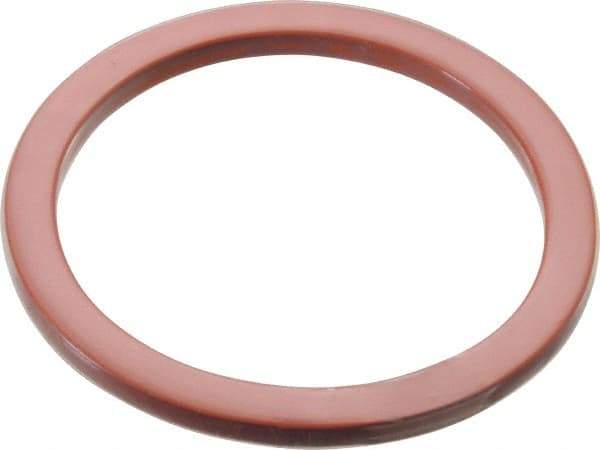 Made in USA - 3" ID x 3-23/32" OD Flange Gasket - PTFE, Red, 1/4" Thick - Apex Tool & Supply