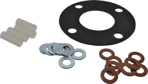 Made in USA - 3" Pipe, 3" ID x 7-1/2" OD Flange Gasket - Neoprene Rubber, 1/8" Thick - Apex Tool & Supply