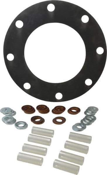 Made in USA - 8" Pipe, 8" ID x 13-1/2" OD Flange Gasket - Neoprene Rubber, 1/8" Thick - Apex Tool & Supply