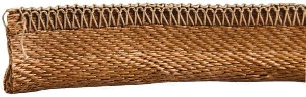 Made in USA - 3/8" Bulb Diam, 1" Overall Width, Silica Tadpole Gasketing - 25' Long, Tan - Apex Tool & Supply