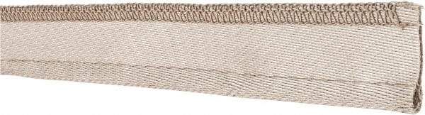 Made in USA - 3/8" Bulb Diam, 1-1/2" Overall Width, Silica Tadpole Gasketing - 25' Long, Tan - Apex Tool & Supply