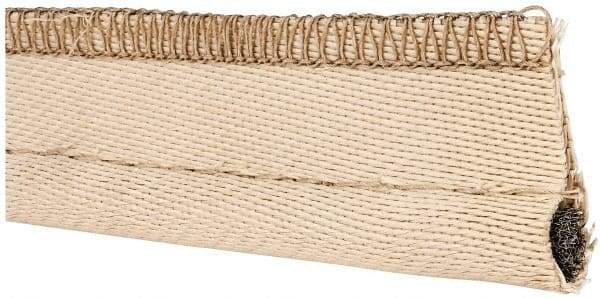 Made in USA - 1/2" Bulb Diam, 1-1/2" Overall Width, Silica Tadpole Gasketing - 25' Long, Tan - Apex Tool & Supply