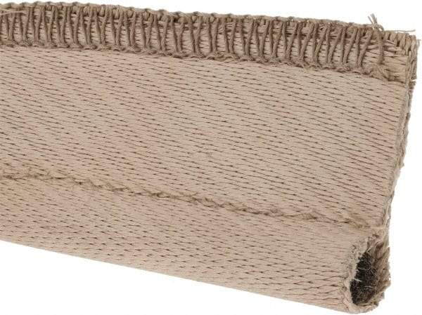 Made in USA - 1/2" Bulb Diam, 2" Overall Width, Silica Tadpole Gasketing - 25' Long, Tan - Apex Tool & Supply