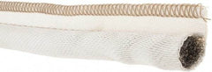 Made in USA - 3/4" Bulb Diam, 1-1/2" Overall Width, Silica Tadpole Gasketing - 25' Long, Tan - Apex Tool & Supply
