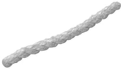 Made in USA - 1-1/2" Diam Fiberglass Rope Gasketing - White, Cut to Length - Apex Tool & Supply