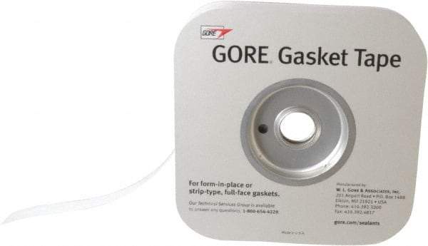 Made in USA - 0.02" Thick x 1" Wide, Gore-Tex Gasket Tape - 50' Long, White - Apex Tool & Supply