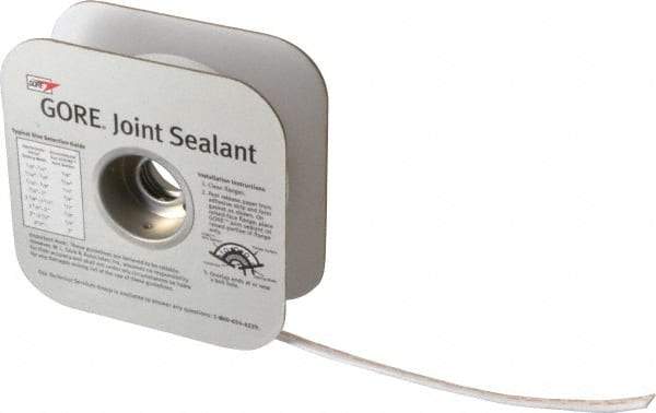 Value Collection - 50' Long x 1/4" Wide Gore Tex Joint Sealant - White, 7/16 to 5/8" Approximate Flange Form Width - Apex Tool & Supply