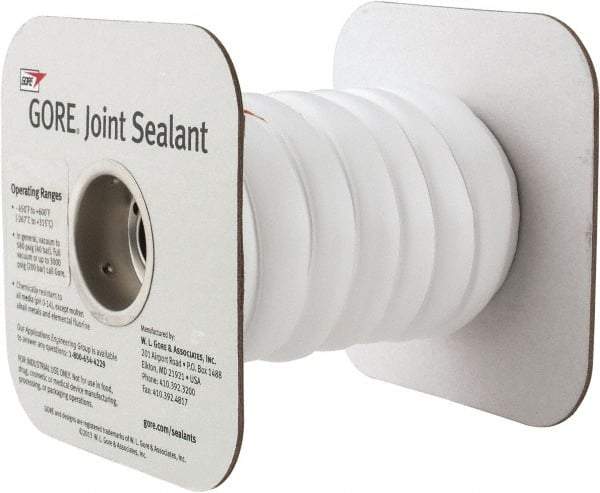 Value Collection - 15' Long x 1/2" Wide Gore Tex Joint Sealant - White, 1-1/8 to 1-1/2" Approximate Flange Form Width - Apex Tool & Supply