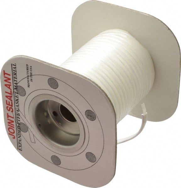 Made in USA - 75' Long x 3/16" Wide Economy PTFE Joint Sealant - Apex Tool & Supply