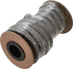 Made in USA - 3/8" x 9' Spool Length, Graphite Yarn Compression Packing - 3,500 Max psi, -450 to 6000° F, Dark Gray - Apex Tool & Supply